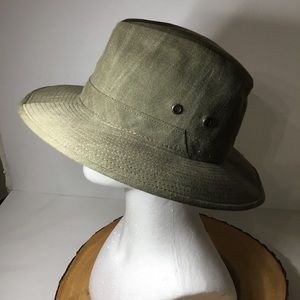 Country Gentleman Men’s Khaki Canvas Fedora Hat Size S